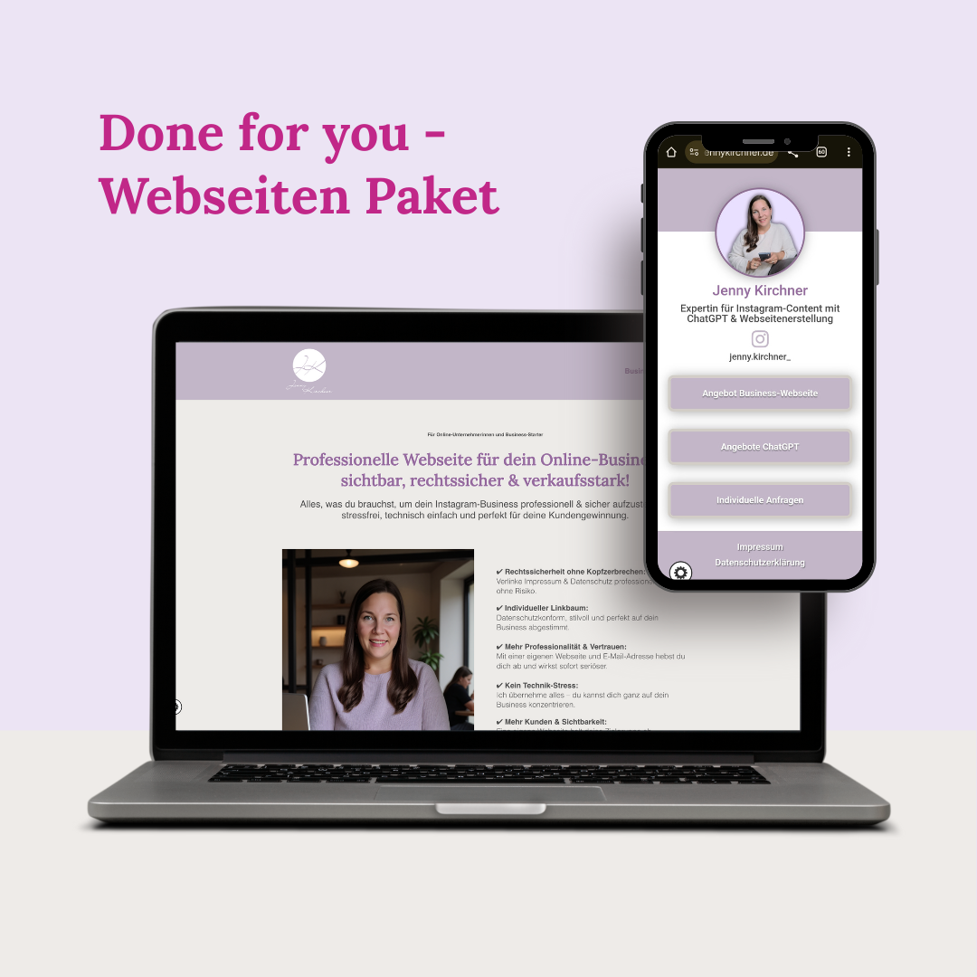Done for You - Webseiten Paket Mini oder Mastery Coaching